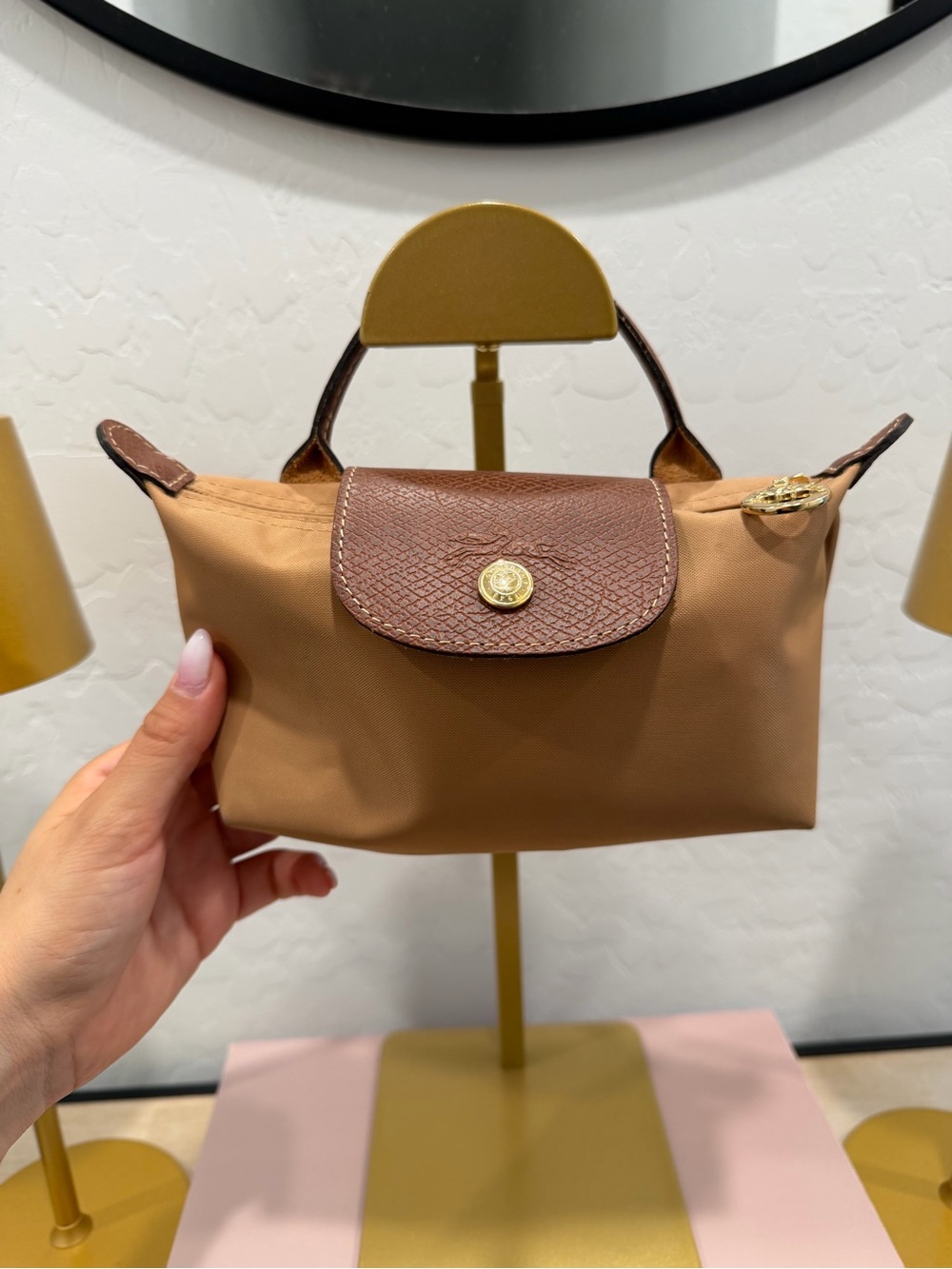 Longchamp Le Pliage Pouch with Top Handle - Picture 10 of 11